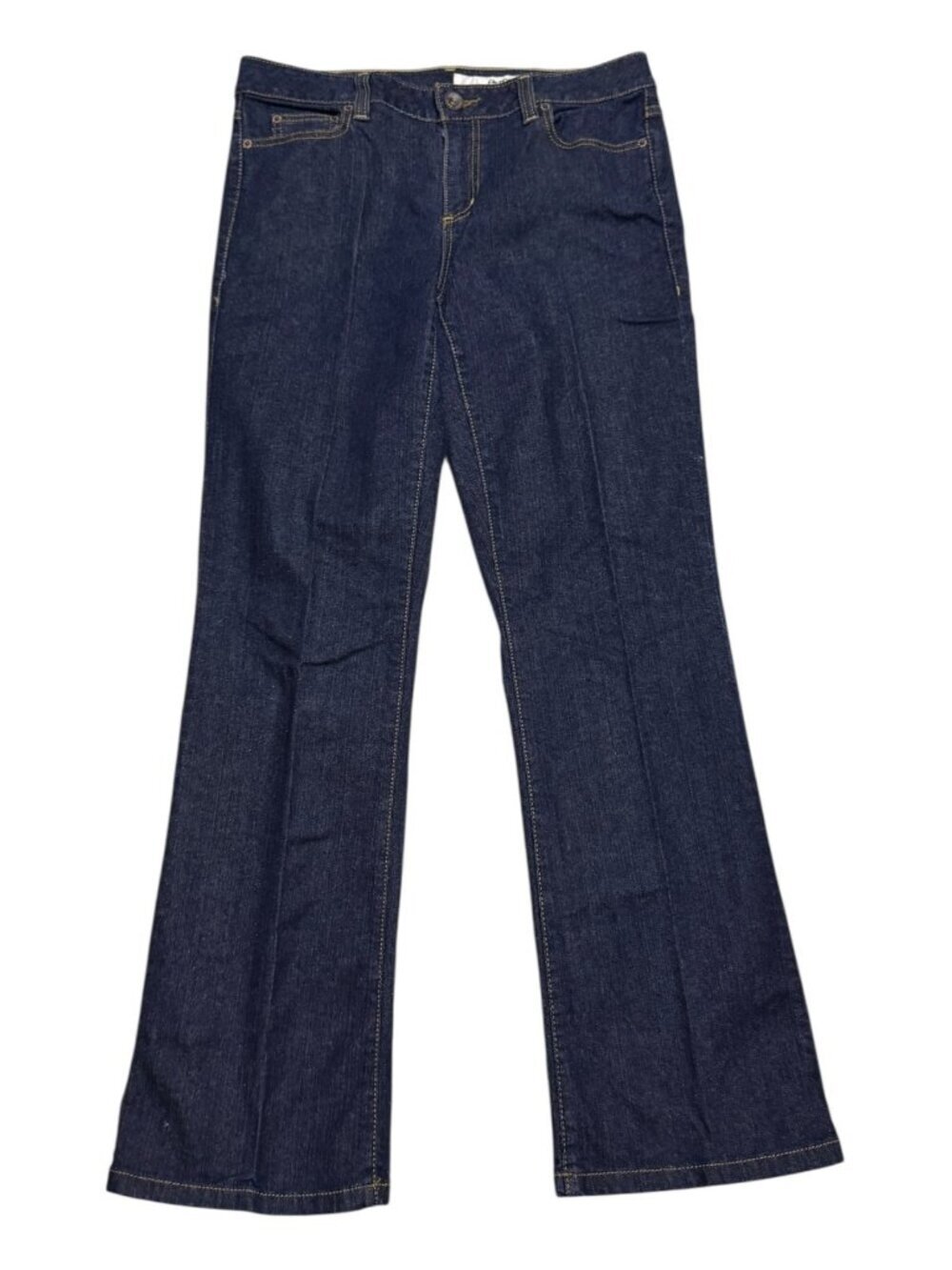 DKNY JEANS Vintage Y2K PLEATED Flare Bootcut Dark Denim Pants Jeans Womens 34x34